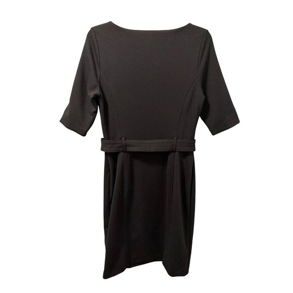 Banana Republic Black Tall 8 Sheath Dress With Belted Waist & 3/4 Sleeves Dress - Picture 9 of 11